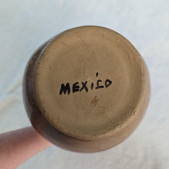 Vintage Tonala Hand Painted Mexican Folk art Pottery Vase - Picture 12 of 15